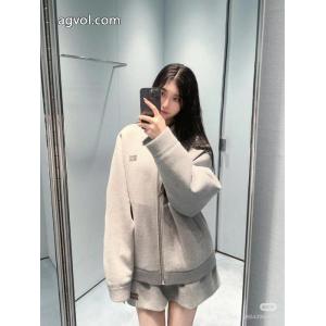 Miumiu繆繆24 FW早秋の新作宇宙綿ファスナーコート