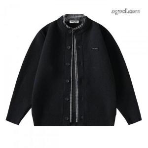 MIUMIUフェイク2枚ニットカーディガンコート