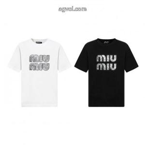 MIUMIUスーパー コピー どこで 買える半袖Tシャツ在庫あり即発 今季人気絶大 圧倒的な存在感
