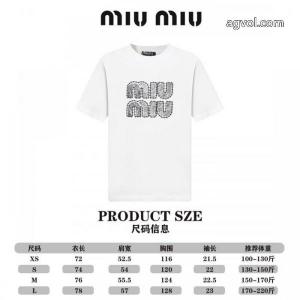 MIUMIUスーパー コピー どこで 買える半袖Tシャツ在庫あり即発 今季人気絶大 圧倒的な存在感
