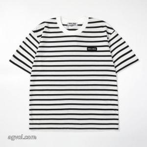 ブランド コピー ショップMIUMIU落ち着いた感覚 人気商品登場 存在感大半袖Tシャツ