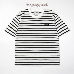 ミュウミュウ最安値保証 上品スタイル 存在感のある 偽 ブランド 通販半袖Tシャツ