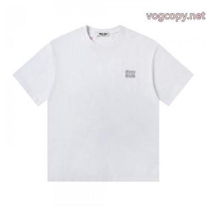 高級品 最新話題沸騰中 お洒落に魅せるMIUMIU半袖Tシャツブランド 通販