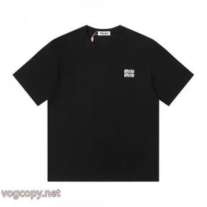 高級品 最新話題沸騰中 お洒落に魅せるMIUMIU半袖Tシャツブランド 通販