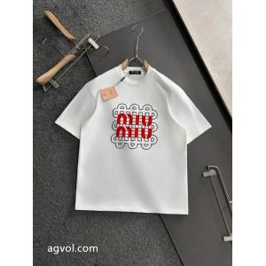 MIUMIU半袖Tシャツ発売極限状態！ 2026新品 使い勝手の良いコピー 品 ブランド