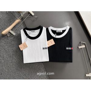 MIUMIU日本未発売 着心地良く 人気アイテムが勢ぞろい半袖Tシャツ偽物 ブランド