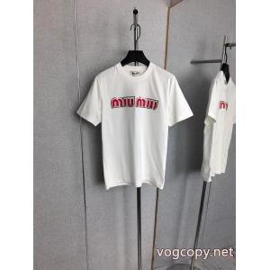 MIUMIU個性的なモデル 新作すぐ届く 品質保証得価ブランド 偽物 激安 通販半袖Tシャツ