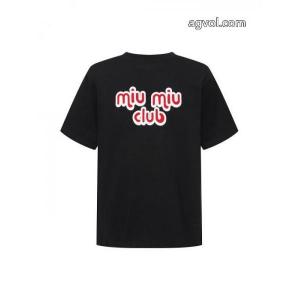 ブランド 激安魅力を持つ 国内発セール完売間近 リッチな印象にMIUMIU半袖Tシャツ