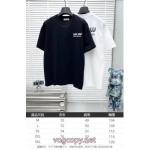 MIUMIU半袖Tシャツブランド アクセサリー 激安今だけSALE 最安値新作 欧米韓流/雑誌 