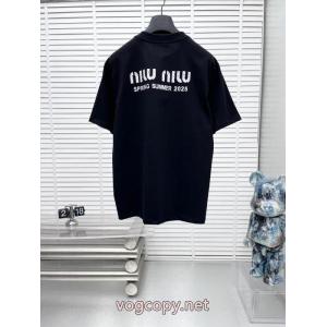 MIUMIU半袖Tシャツブランド アクセサリー 激安今だけSALE 最安値新作 欧米韓流/雑誌 