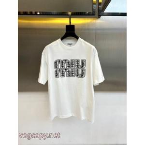 MIUMIU精巧な逸品 2026冬更新人気商品 圧倒的な新作半袖Tシャツスーパー コピー ブランド