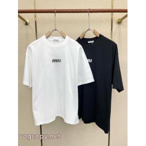 ブランド 品 激安 通販2026年用 肌触りがとても良い 男女通用MIUMIU半袖Tシャツ