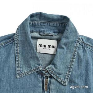 Miu Miu/ミューミューイエロー刺繍ロゴデニムジャケット