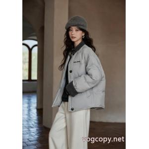 MiuMiuクラッシュカラー開襟ダウンジャケット