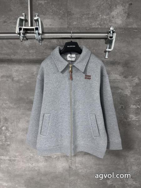 Miumiu繆繆24 FW早秋の新作宇宙綿ファスナーコート 6