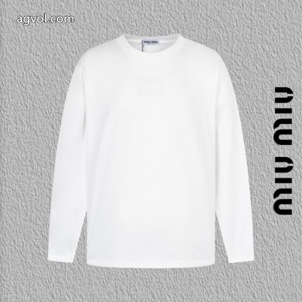 miumiu焼花アルファベット刺繍長袖Tシャツ 2