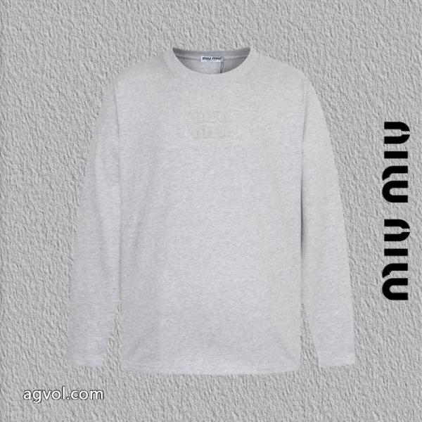 miumiu焼花アルファベット刺繍長袖Tシャツ 3