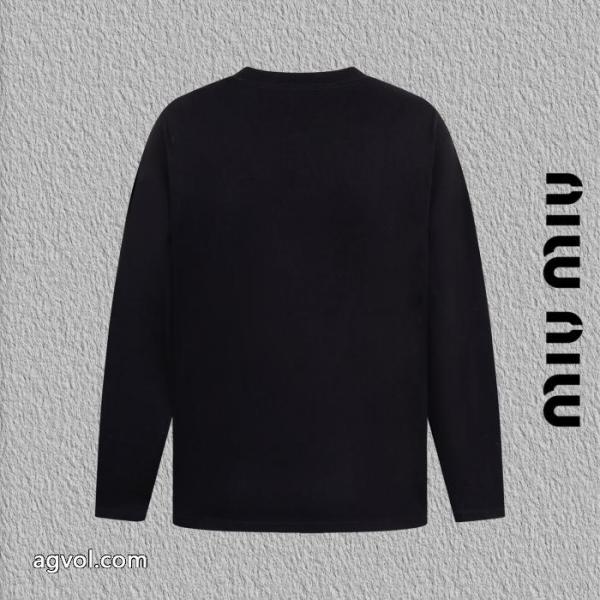 miumiu焼花アルファベット刺繍長袖Tシャツ 5