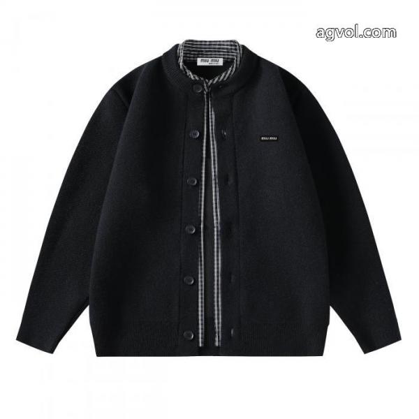 MIUMIUフェイク2枚ニットカーディガンコート 3