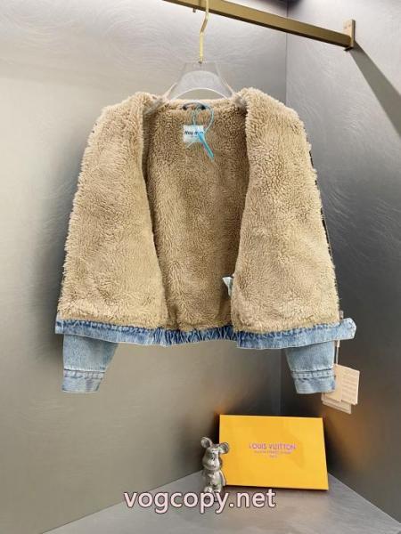 限定品が必須! 数量限定セール 優れたデザインブランド アクセサリー 激安ミュウミュウデニムジャケット 5