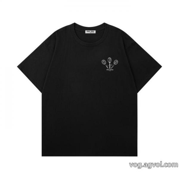 半袖Tシャツミュウミュウ高級感ある 落ち着いた感覚 高級感溢るブランド コピー 激安 0 