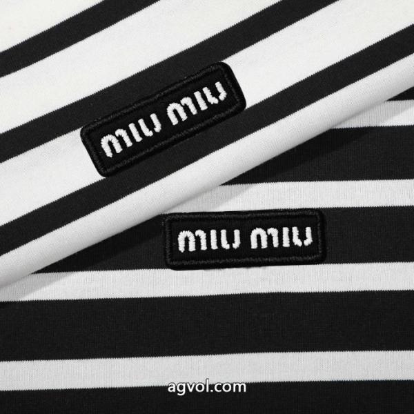 ブランド コピー ショップMIUMIU落ち着いた感覚 人気商品登場 存在感大半袖Tシャツ 5 