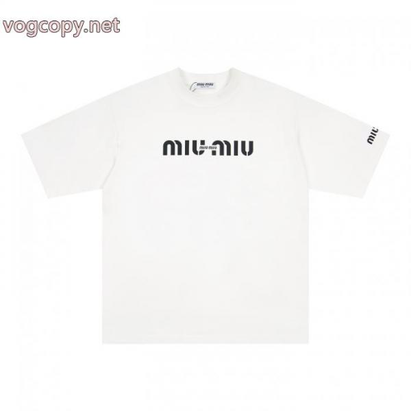 MIUMIUブランド コピー 通販最新話題沸騰中 カラバリ豊富 早者勝ち半袖Tシャツ 5 
