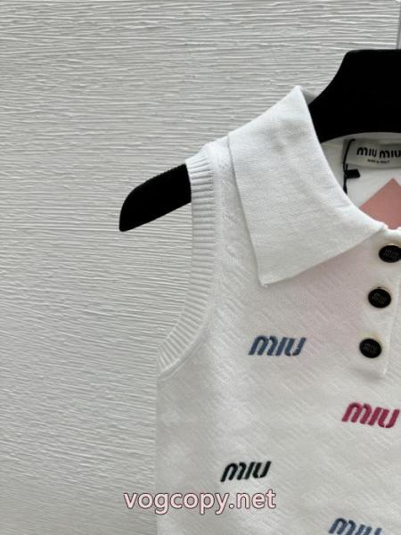 MIUMIU超人気デザイン 風通しの良いフレア 切りっぱなしブランド 偽物 通販シャツ.. 6