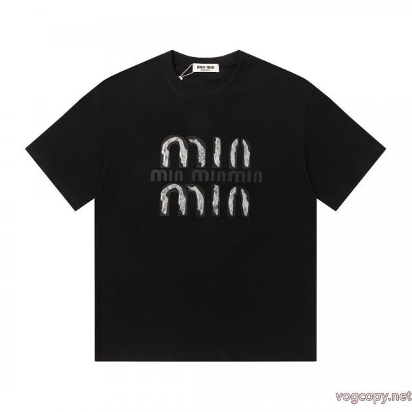 高級ブランド超安特価 好評品 ストリートを感じさせる半袖Tシャツスーパー コピー 品MIUMIU 0