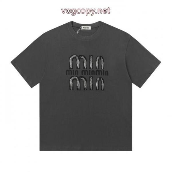 高級ブランド超安特価 好評品 ストリートを感じさせる半袖Tシャツスーパー コピー 品MIUMIU 5