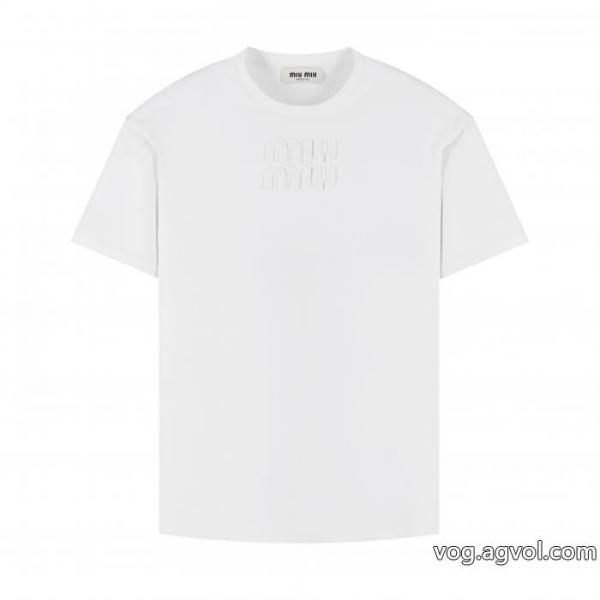 MIUMIU半袖Tシャツブランド 通販店優れた品質 大注目！ 高級感演出 0 