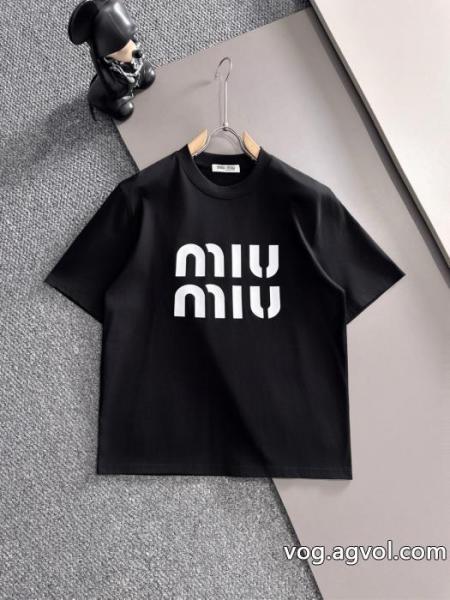 精巧な逸品 最前線新作 春ファションのトレンドMIUMIU偽 ブランド半袖Tシャツ 0