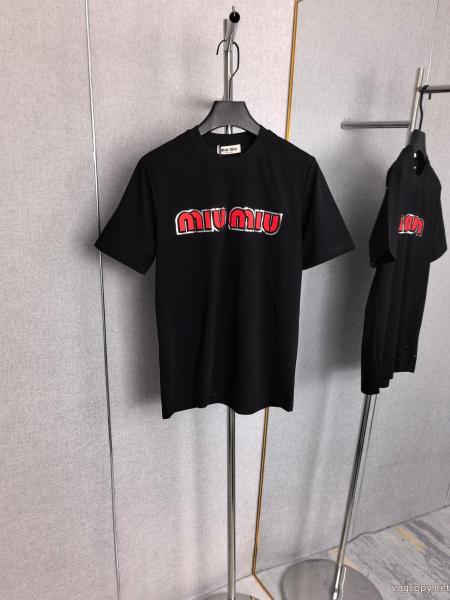 MIUMIU個性的なモデル 新作すぐ届く 品質保証得価ブランド 偽物 激安 通販半袖Tシャツ 0 