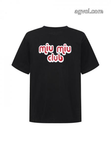 ブランド 激安魅力を持つ 国内発セール完売間近 リッチな印象にMIUMIU半袖Tシャツ 2