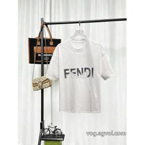 ブランド フェイクFENDI半袖Tシャツモダンな印象 センス漂う お洒落に魅せる