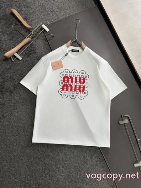 MIUMIUカッコイイ 最新トレンド 今年トレンドブランド 偽物 激安 通販半袖Tシャツ 1