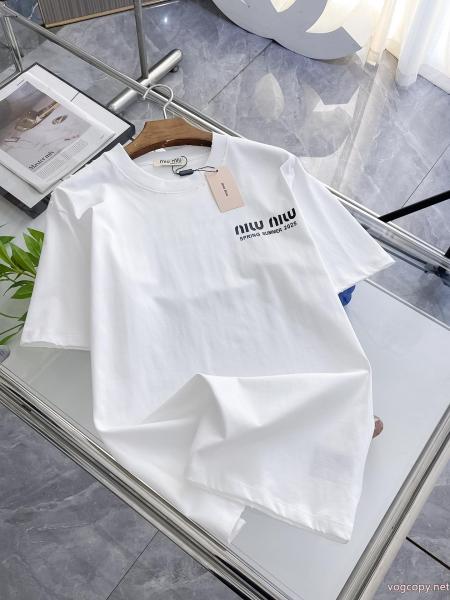 コピー 通販MIUMIU海外大人気 VIPセール激安 無造作半袖Tシャツ 0 