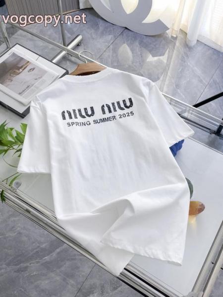 コピー 通販MIUMIU海外大人気 VIPセール激安 無造作半袖Tシャツ 5 