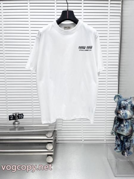 MIUMIU半袖Tシャツブランド アクセサリー 激安今だけSALE 最安値新作 欧米韓流/雑誌 3