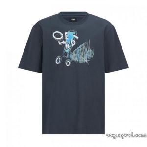 販路限定モデル 旬デザイン 低価格FENDI半袖Tシャツブランド コピー