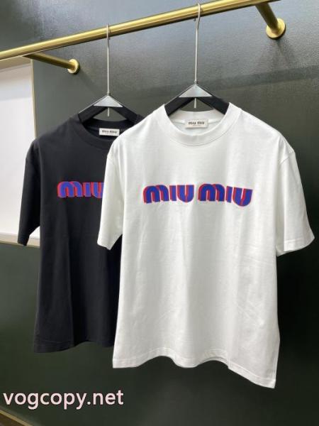 Tシャツブランド コピー 激安ミュウミュウ26SS海外直営 秀逸アイテム 数量限定特売品. 2