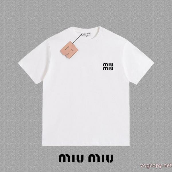 オシャレスタイルが今年流 数量限定格安 爆買いセール半袖Tシャツブランド 激安MIUMIU 0
