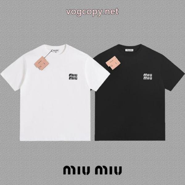 オシャレスタイルが今年流 数量限定格安 爆買いセール半袖Tシャツブランド 激安MIUMIU 3