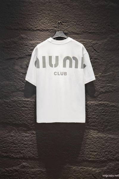 【ファッション新品注目】 リラックスした雰囲気に ファッション 人気半袖TシャツMIUMIUスーパー コピー 通販 優良 0 