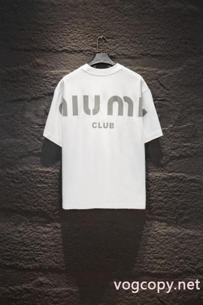【ファッション新品注目】 リラックスした雰囲気に ファッション 人気半袖TシャツMIUMIUスーパー コピー 通販 優良 5 