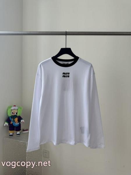 長袖Tシャツトレンドアイテム 即発送可能 優しいのに存在感MIUMIU偽物 ブランド ショップ 1
