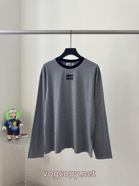 長袖Tシャツトレンドアイテム 即発送可能 優しいのに存在感MIUMIU偽物 ブランド ショップ 3