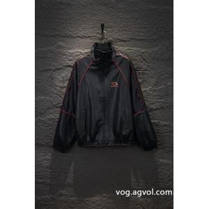 Balenciaga 26 ssの新しい周遊皮衣ファスナーコート